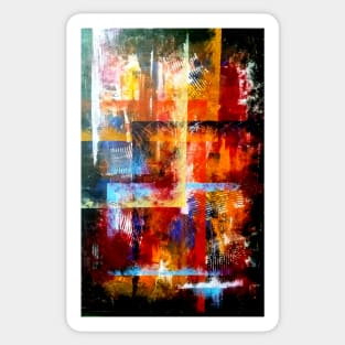 Colorful abstract artwork digitally enhanced Sticker